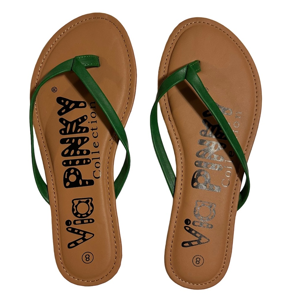 Green Strap FlipFlops - Picture 2 of 3